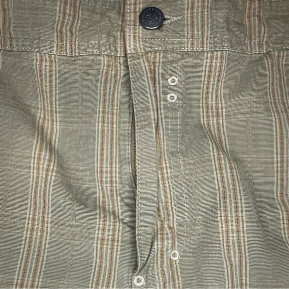 Patagonia Shorts Mens 36 Brown Green Cargo Striped Stretch Outdoors EUC Gorpcore - Picture 6 of 6